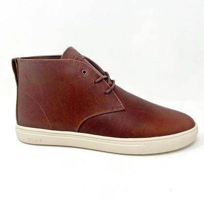Clae Strayhorn SP Chestnut Oiled Leather Mens Premium Casual Sneakers