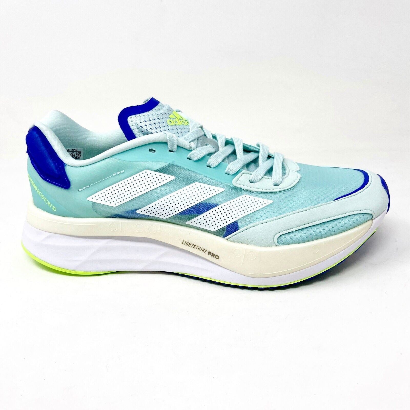 Adidas Adizero Boston 10 Halo Mint Blue White Womens Running Sneaker FZ2496