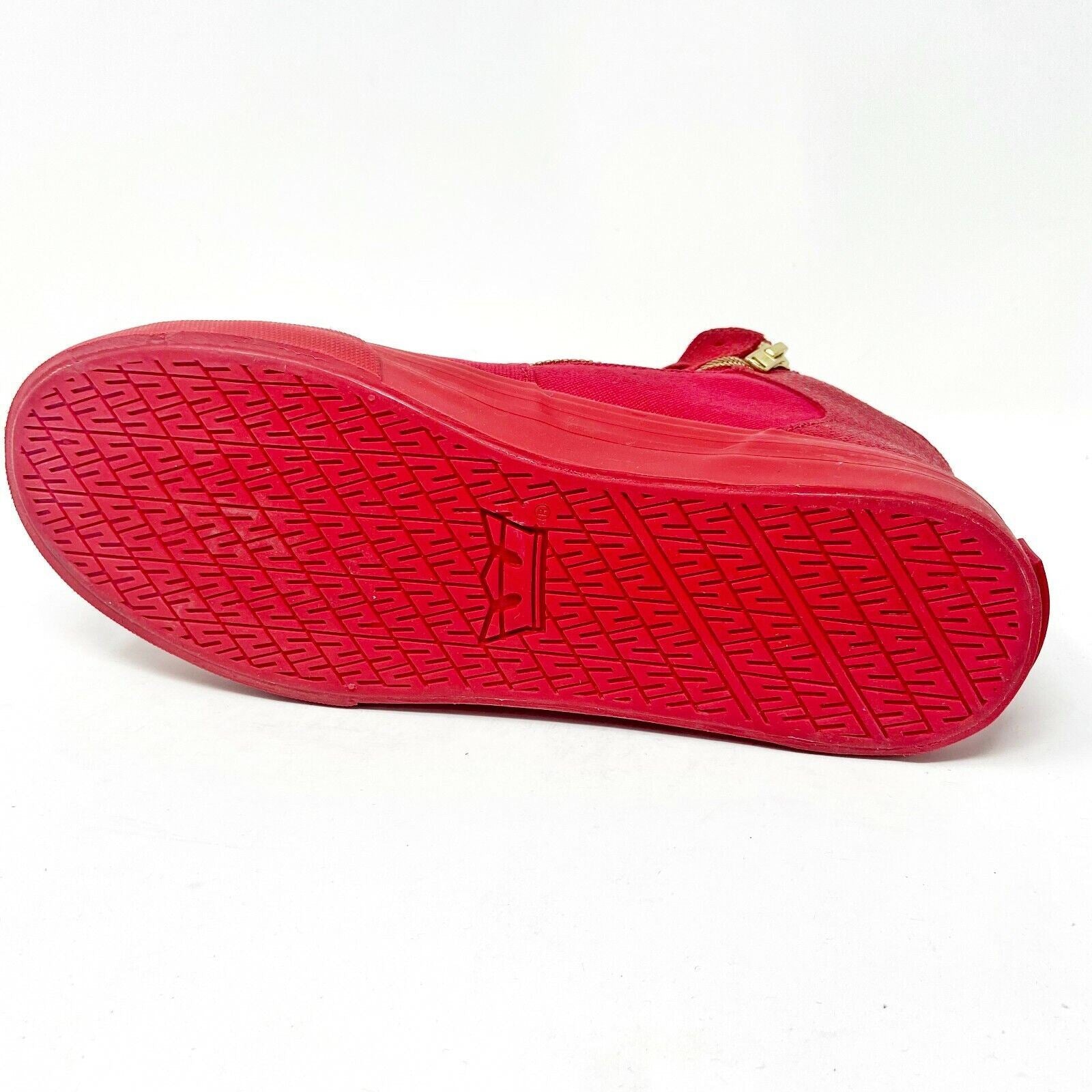 Supra Cuttler Risk Red Mens Size 7.5 Casual Zipper Sneakers 98037 616