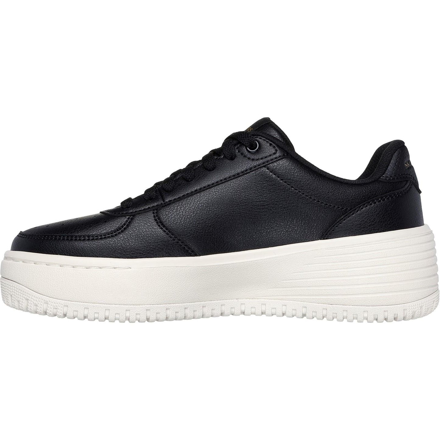 Women's Wide Fit Skechers 185110 Court Classics Grand 92 Be Lifted Trainers - Black