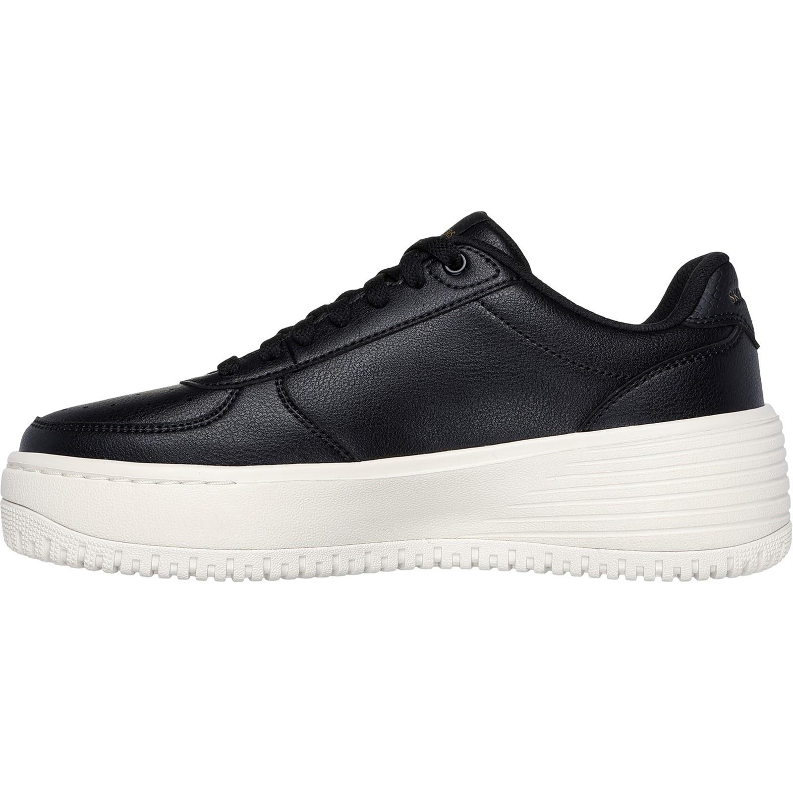 Women's Wide Fit Skechers 185110 Court Classics Grand 92 Be Lifted Trainers - Black