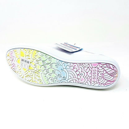 Skechers Bobs B Cute White Womens Slip On Memory Foam Comfort Shoes