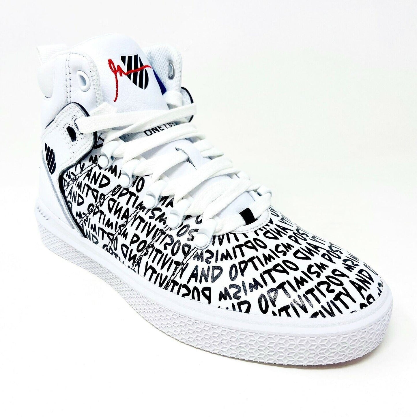 K Swiss x Gary Vee 004 Mid White Black Positivity & Optimism Womens Size 9.5