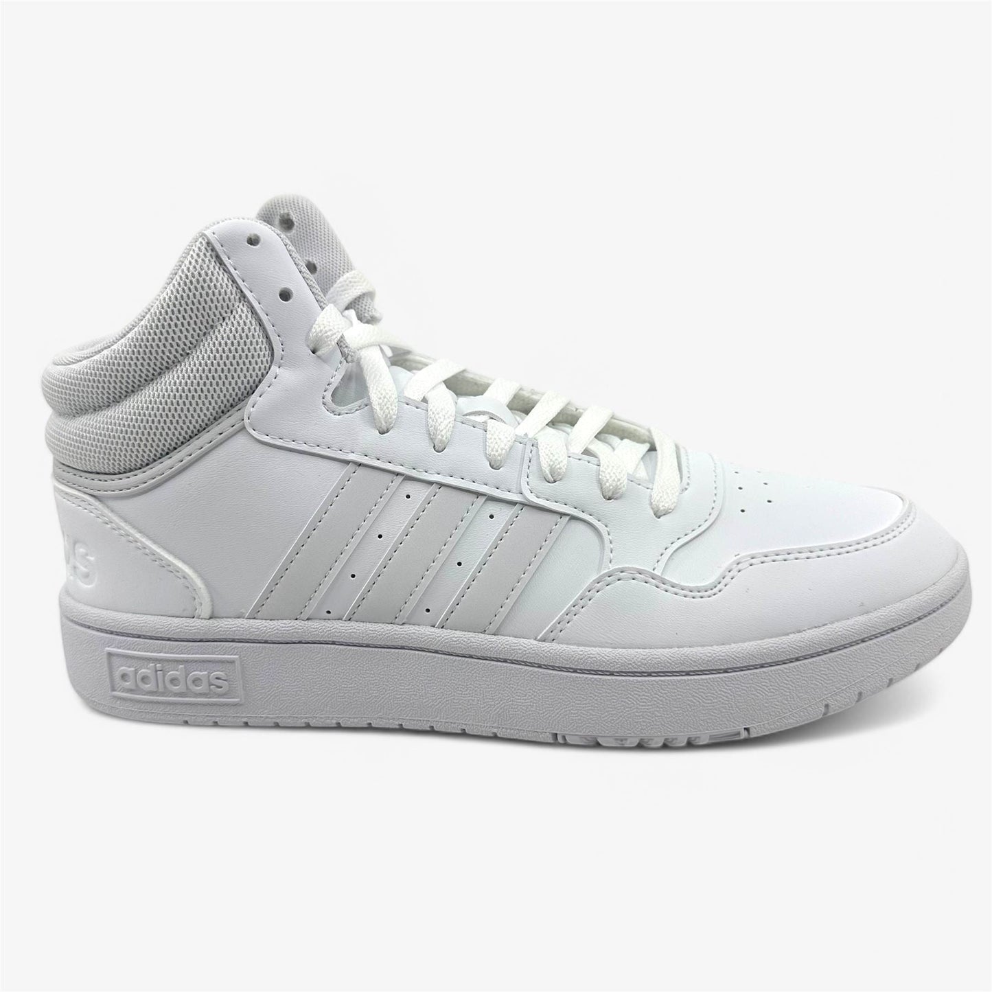 Adidas Hoops 3.0 Mid Cloud White Dash Grey Womens Athletic Sneaker