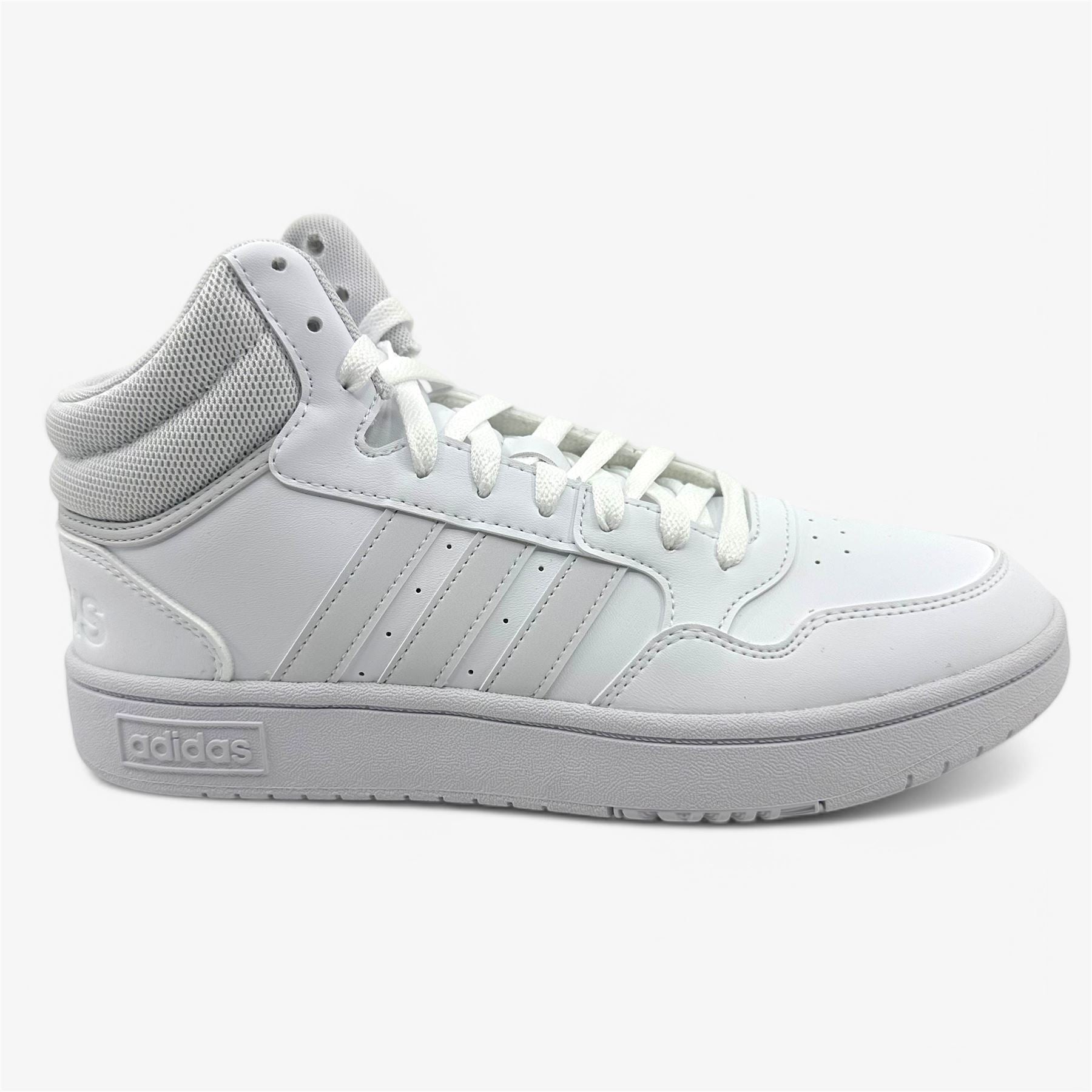 Adidas Hoops 3.0 Mid Cloud White Dash Grey Womens Athletic Sneaker
