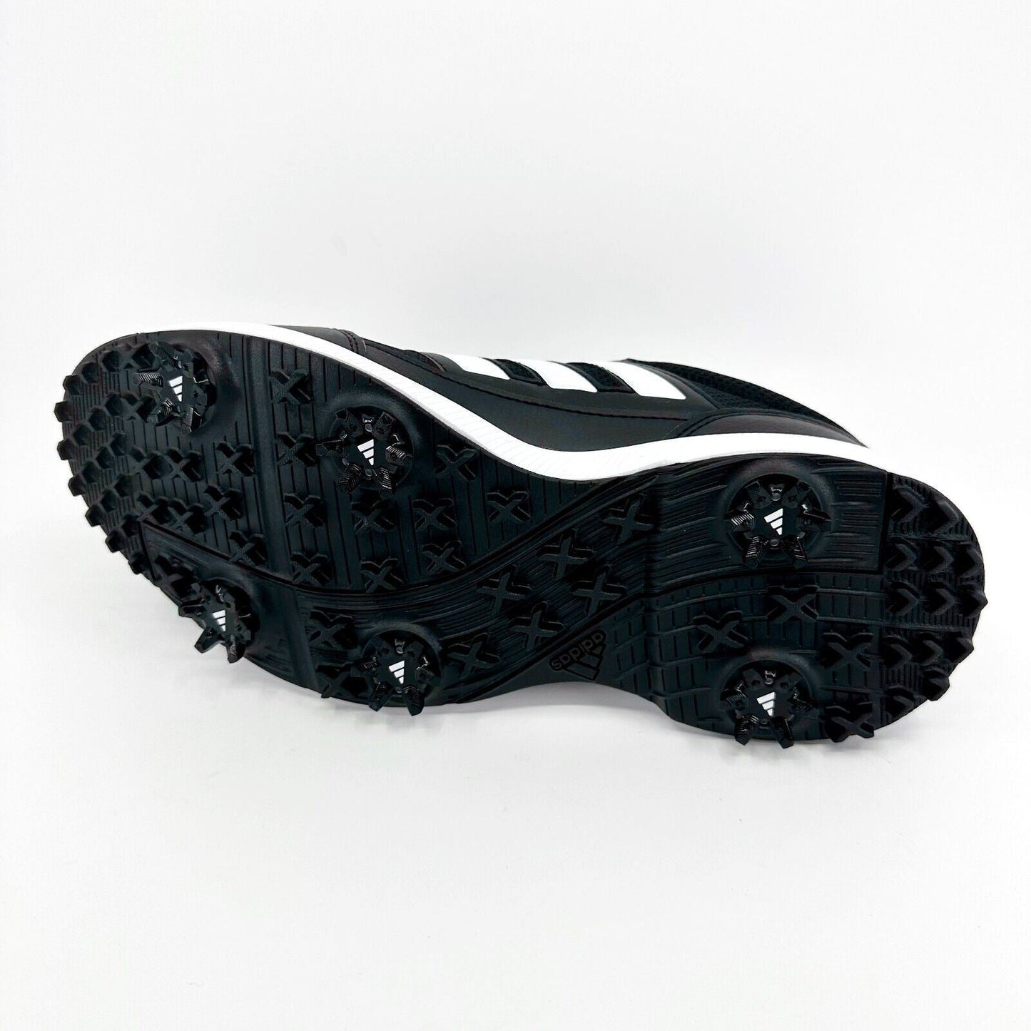 Adidas Tech Response 2.0 Black White Mens Wide Spike Golf Shoes EE9419