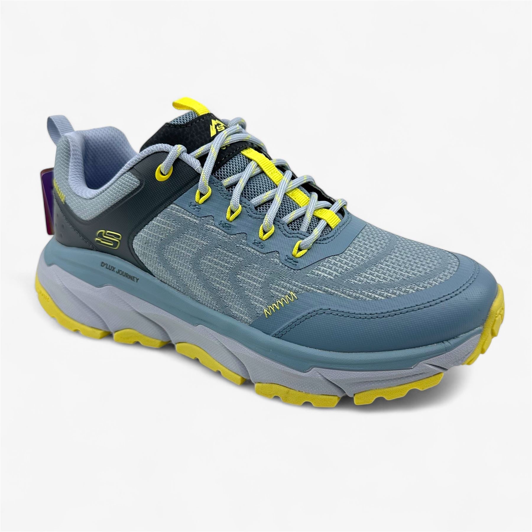 Skechers D'Lux Journey Marigold Blue Yellow Womens Athletic Sneaker