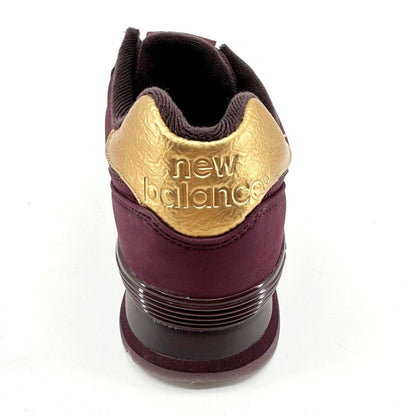 New Balance 574 Lifestyle Molton Maroon Gold Nylon Mens Sneakers ML574MTC