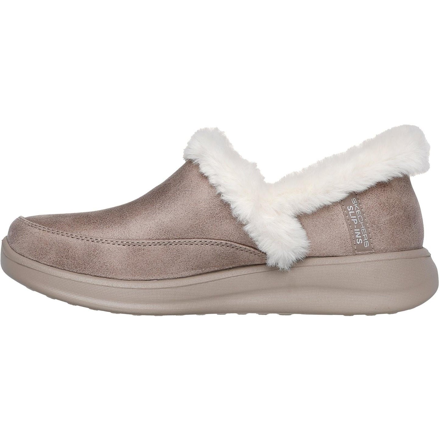 Women's Wide Fit Skechers 168114 Slip-ins Cozy Escape Slippers