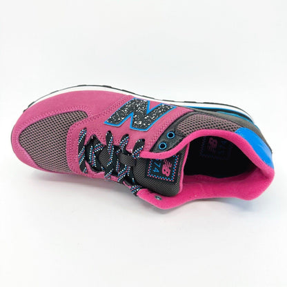 New Balance 574 Classics Outside In Pink Blue Kids Running Sneakers KL57407G