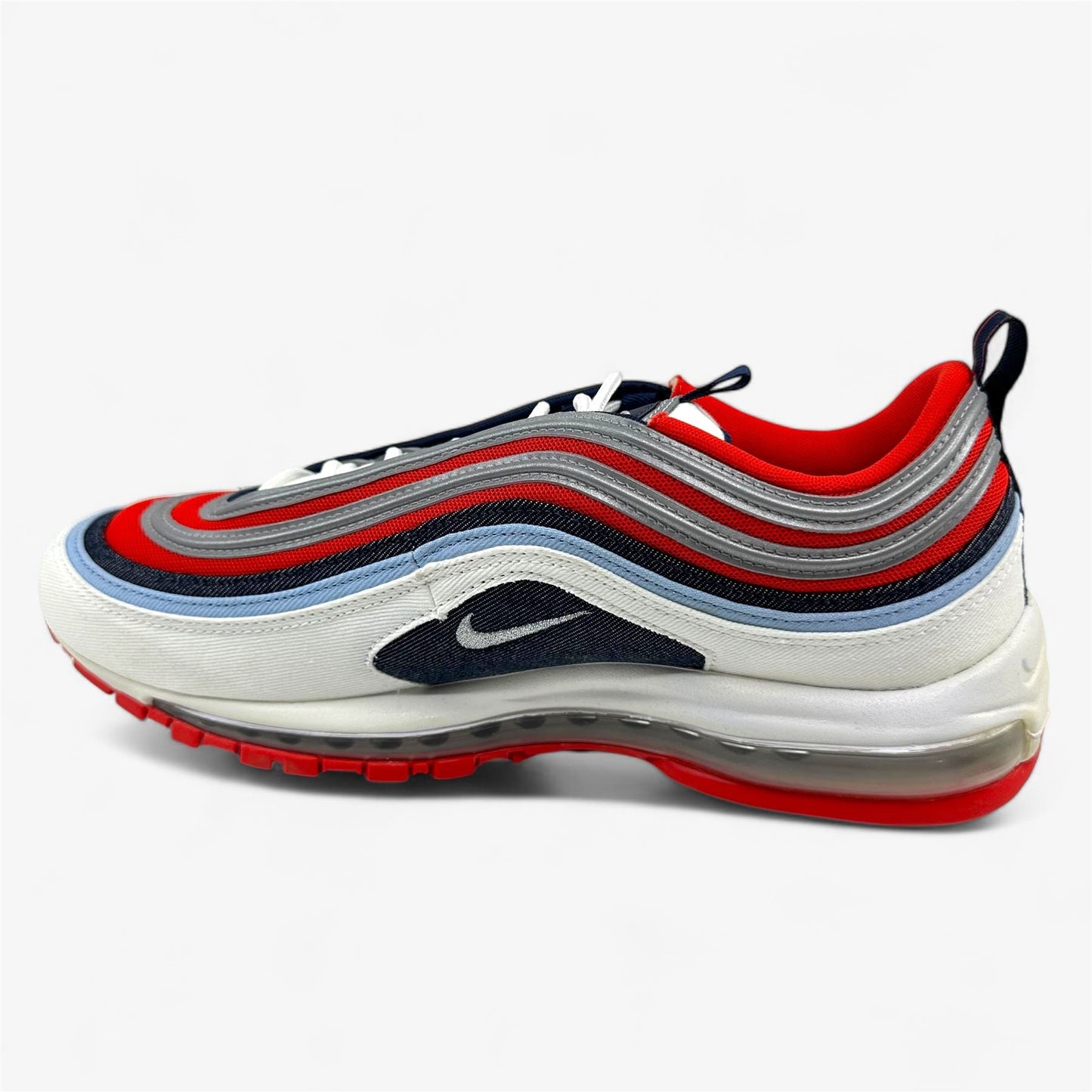 Nike Air Max 97 Chile Red Metallic Silver Mens Size 13 Athletic Sneaker