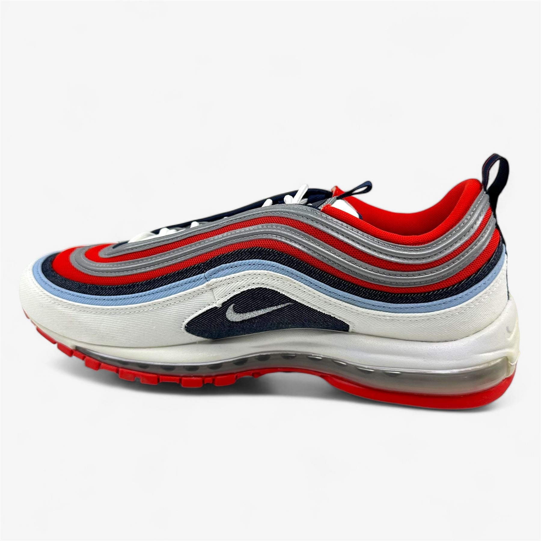 Nike Air Max 97 Chile Red Metallic Silver Mens Size 13 Athletic Sneaker