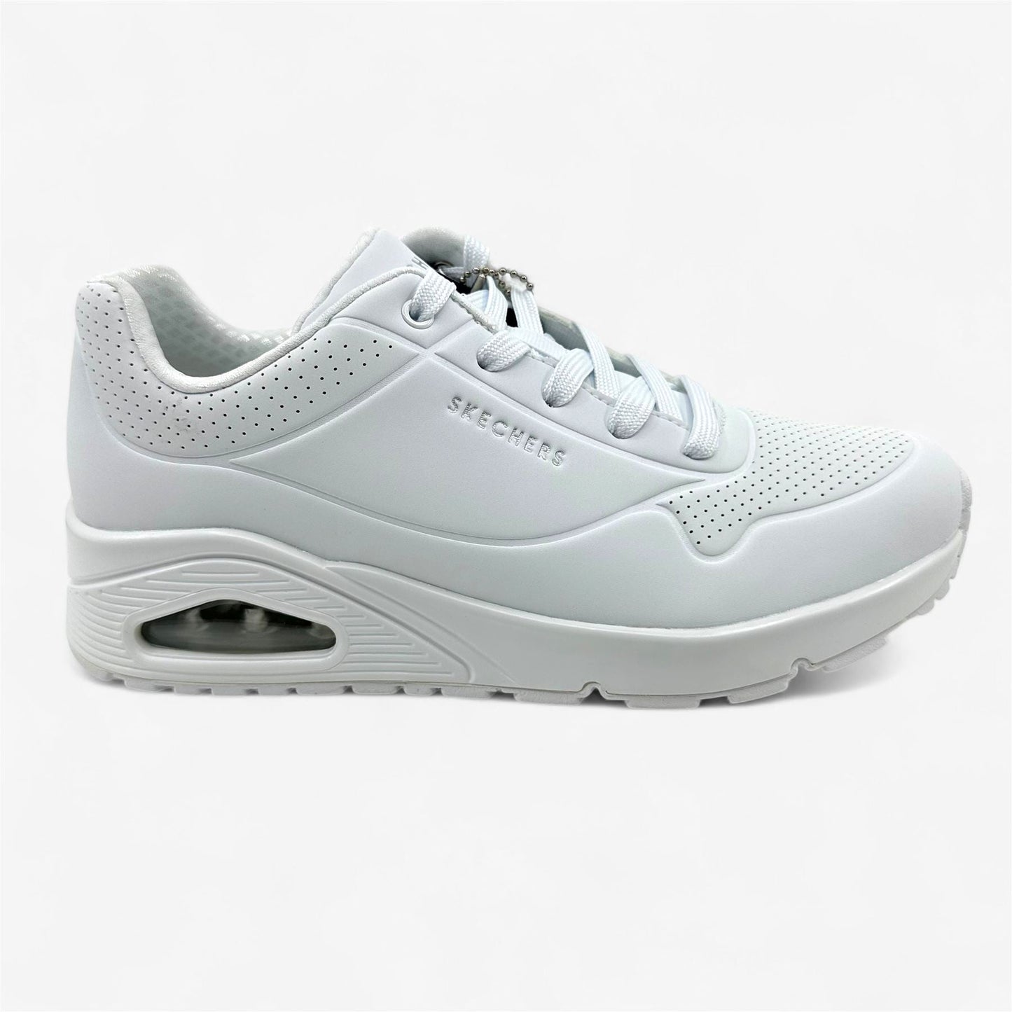 Skechers Uno Stand On Air White Womens Athletic Sneaker