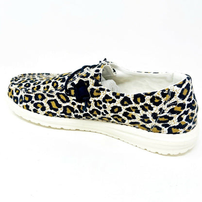 Hey Dude Womens Wendy Cheetah Size 5 Slip On Walking Casual Shoes