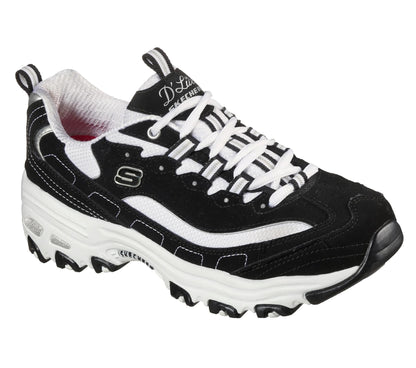 Women's Wide Fit Skechers 11930 D'Lites Biggest Fan Trainers