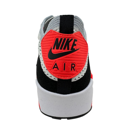 Nike Air Max 90 Ultra 2.0 Flyknit White Wolf Grey Crimson Mens Sneaker