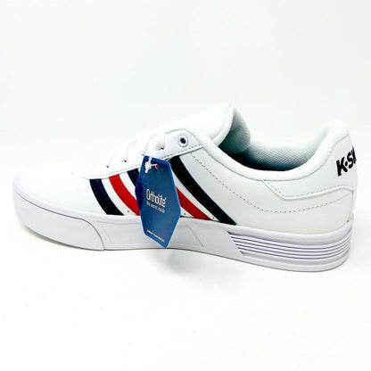 K-Swiss Court Lite Stripes White Corproate Womens Size 9.5 Sneakers 96149 113