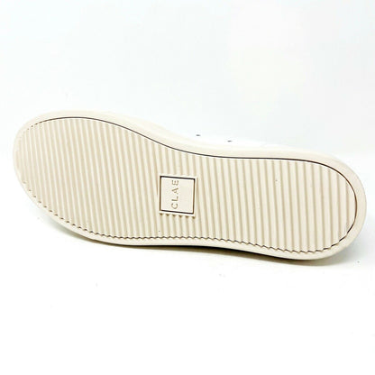 Clae Bradley Mid x Agnes B White Leather Mens Premium Casual Sneakers