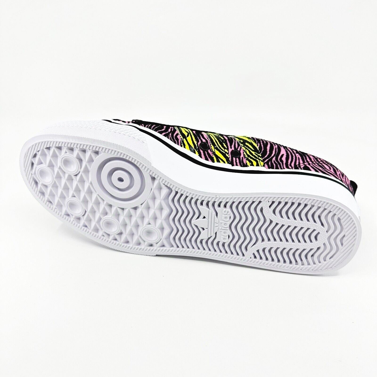 Adidas Originals Nizza Platform Black Yellow Pink Zebra Womens Sneakers IE9626