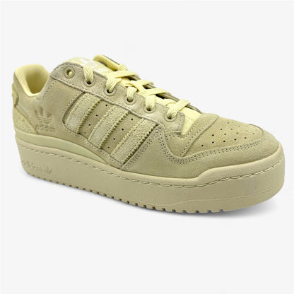 Adidas Forum Bold Stripes Yellow Beige Cream Womens Athletic Sneaker