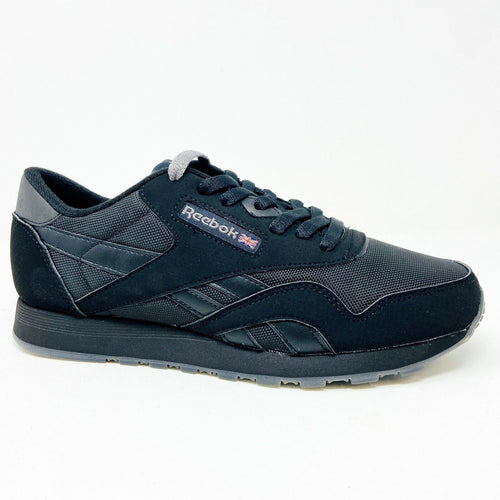 Reebok Classics Nylon PF Triple Black Mens Athletic Sneakers BD5407