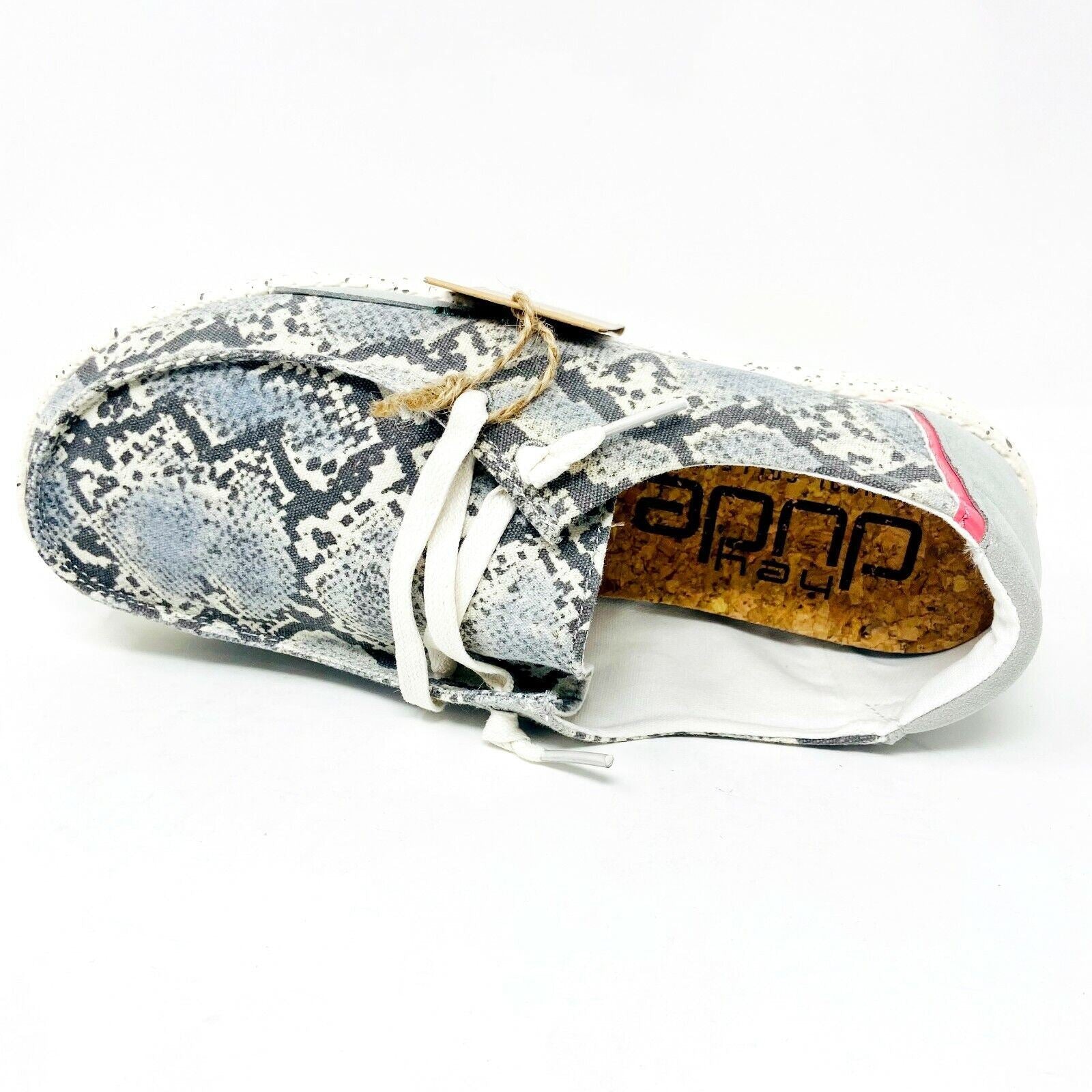 Hey Dude Womens Wendy Jungle Grey Slip On Comfort Lightweight Shoes