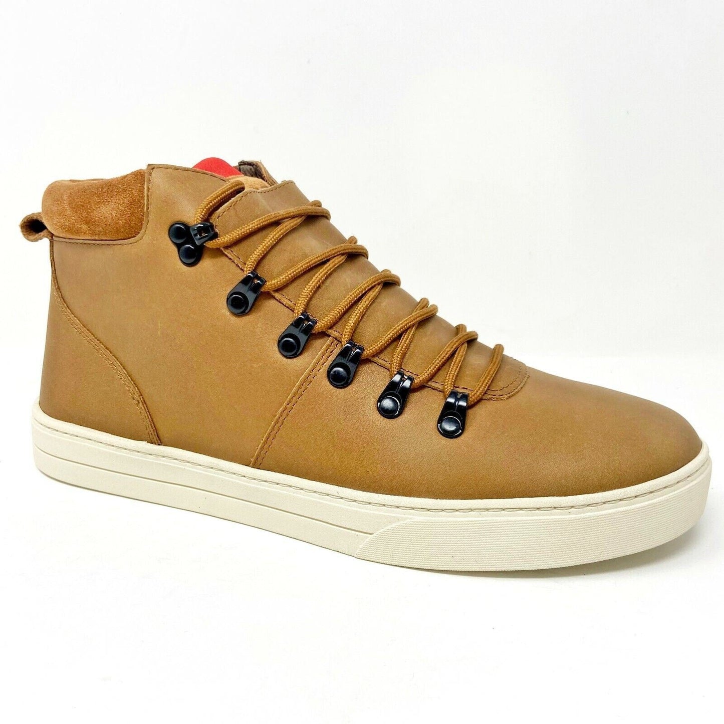 Clae Grant Grizzly Leather Brown Mens Mid Premium Casual Shoes Sneakers