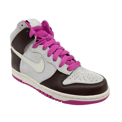 Nike Dunk High White Chocolate Brown Pink Womens Athletic Sneaker