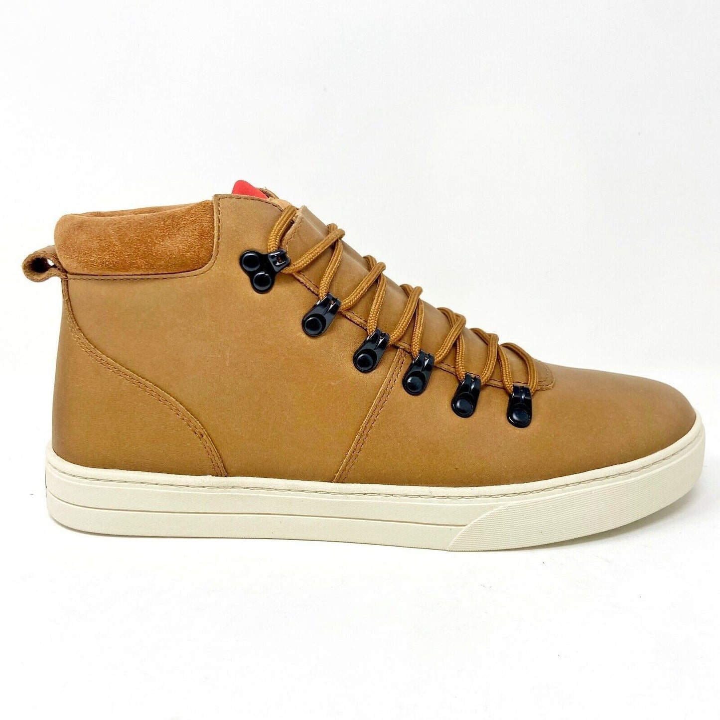Clae Grant Grizzly Leather Brown Mens Mid Premium Casual Shoes Sneakers