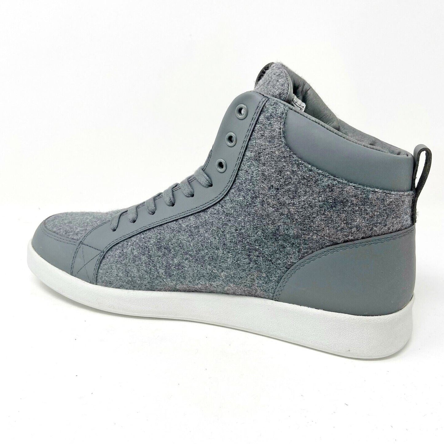 Clae Russell Charcoal Grey Wool Mens Casual Sneakers