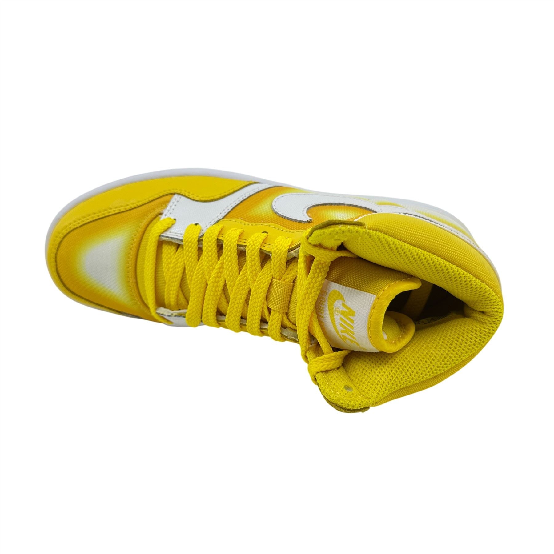 Nike Court Force High Tour Yellow White Womens Athletic Sneaker