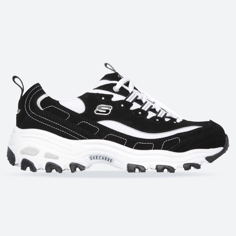Women's Wide Fit Skechers 11930 D'Lites Biggest Fan Trainers