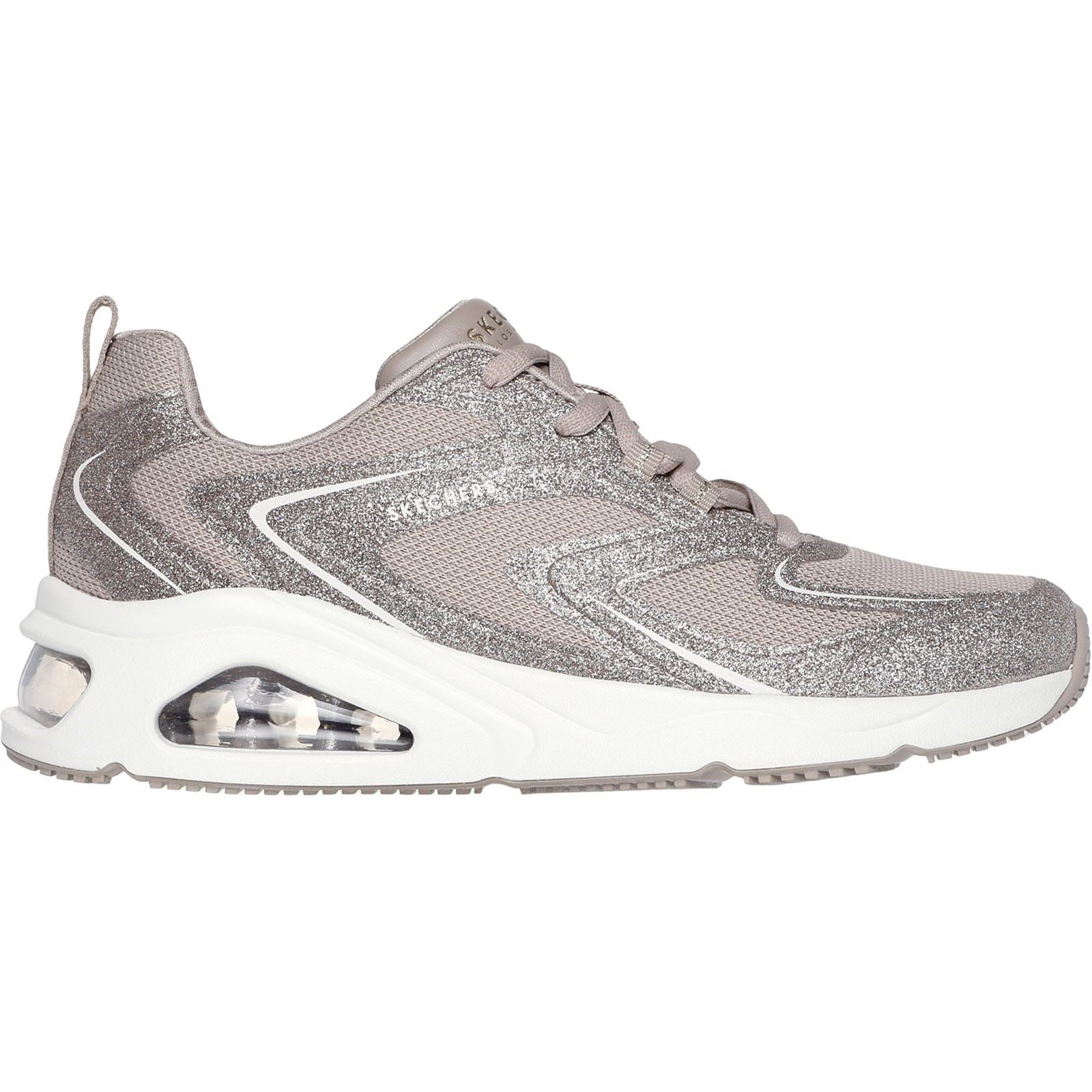 Women's Wide Fit Skechers 177411 Tres-Air Uno Glit Airy Trainers