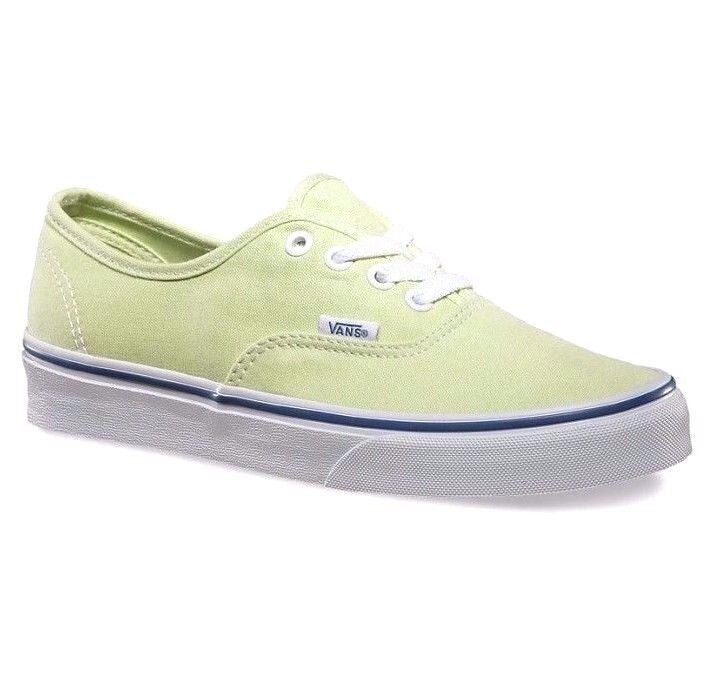 VANS Authentic Lime Green True White Womens Classic Casual Shoes