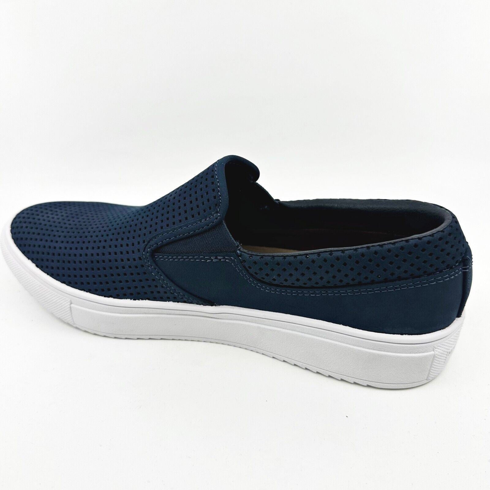 Mark Nason Razor Breakline Navy Mens Size 8.5 Leather Slip On Shoes
