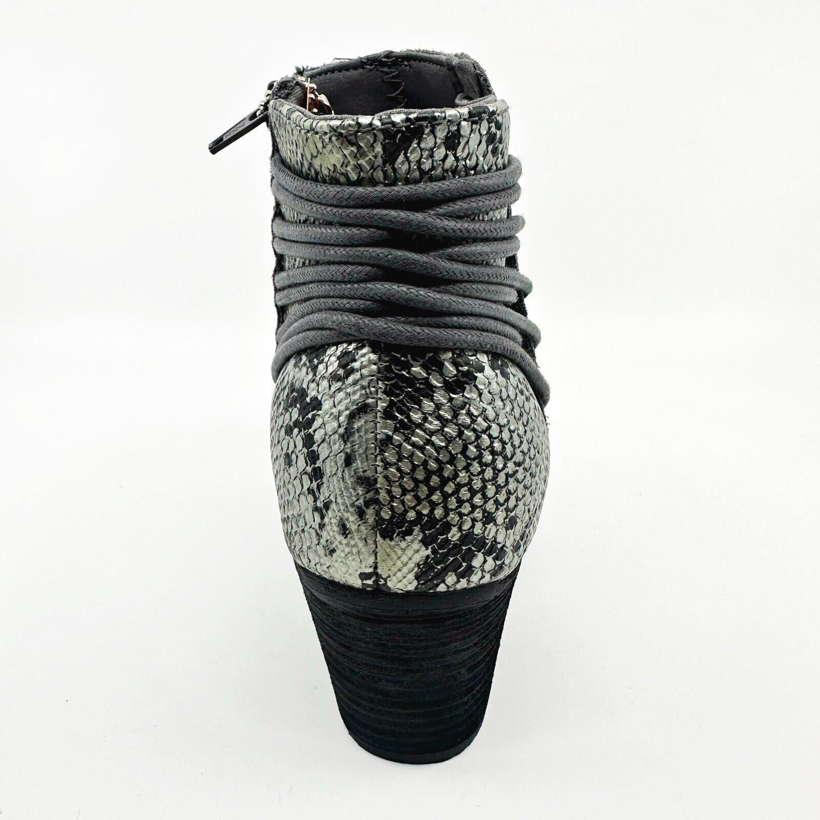 Skechers Homestead Wild Wraps Charcoal Womens Snake Skin Ankle Bootie