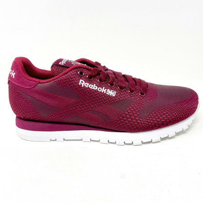 Reebok Classic Runner Jacquard Burgundy Mens 6 Womens 7.5 V66662