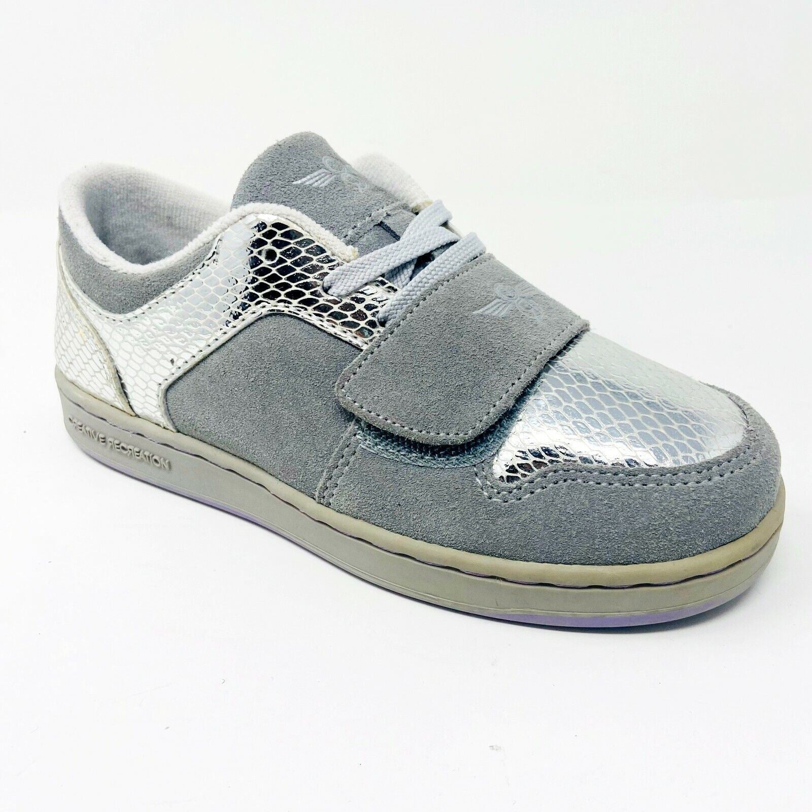 Creative Recreation Cesario Lo Lavender Metallic Silver Grey Kids Sneakers