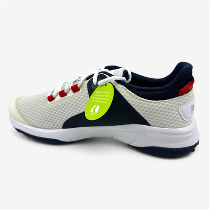 PUMA Fusion Grip White Silver Navy Mens Spikeless Golf Shoes
