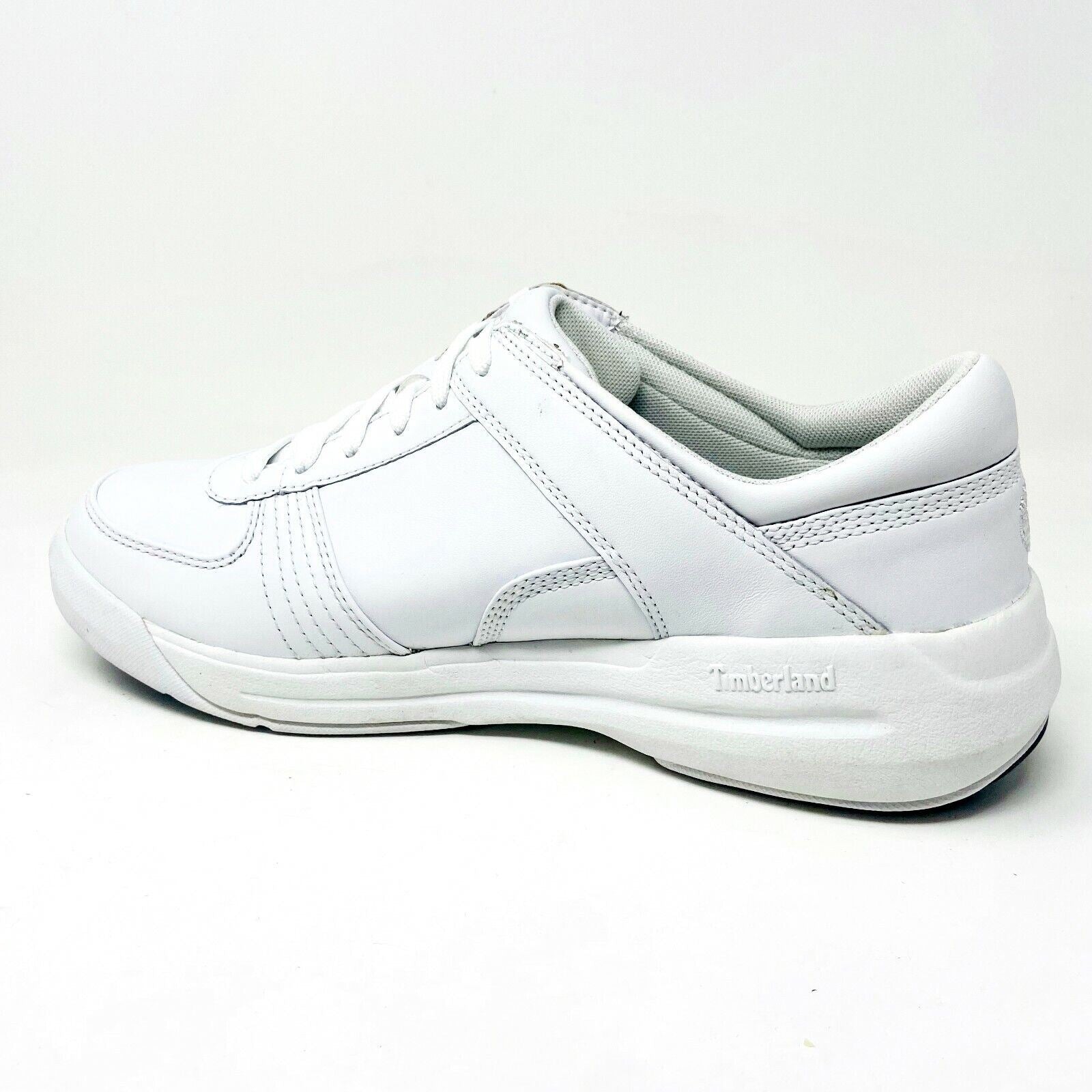 Timberland Harbor Racer White Leather Mens Casual Sneakers 54098