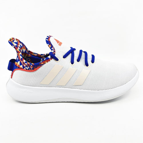 Adidas Cloudfoam Pure SPW Cloud White Orange Red Womens Athletic Sneakers