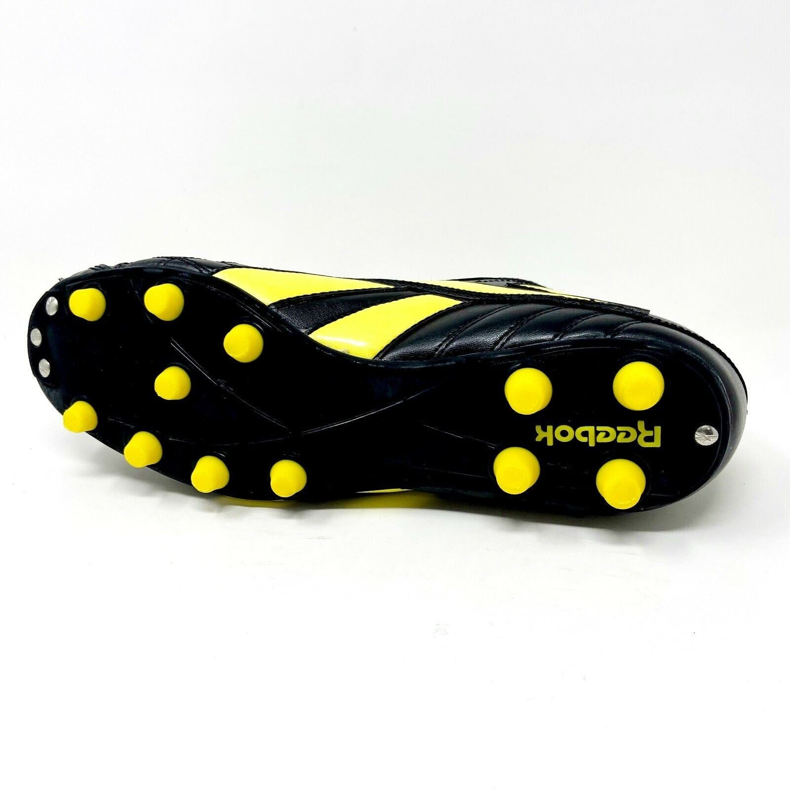 Reebok Campio SQ MS LT Black Blazing Yellow Mens Leather Soccer Cleats 19 166909