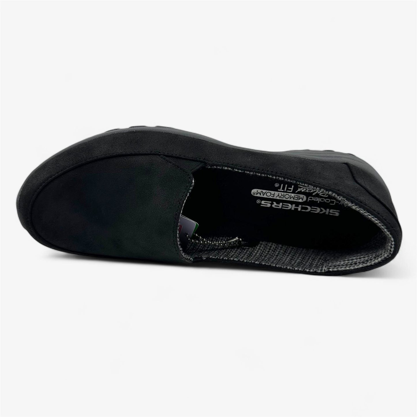Skechers Raggae Fest 2.0 Black Womens Casual Relaxed Fit Slip-On