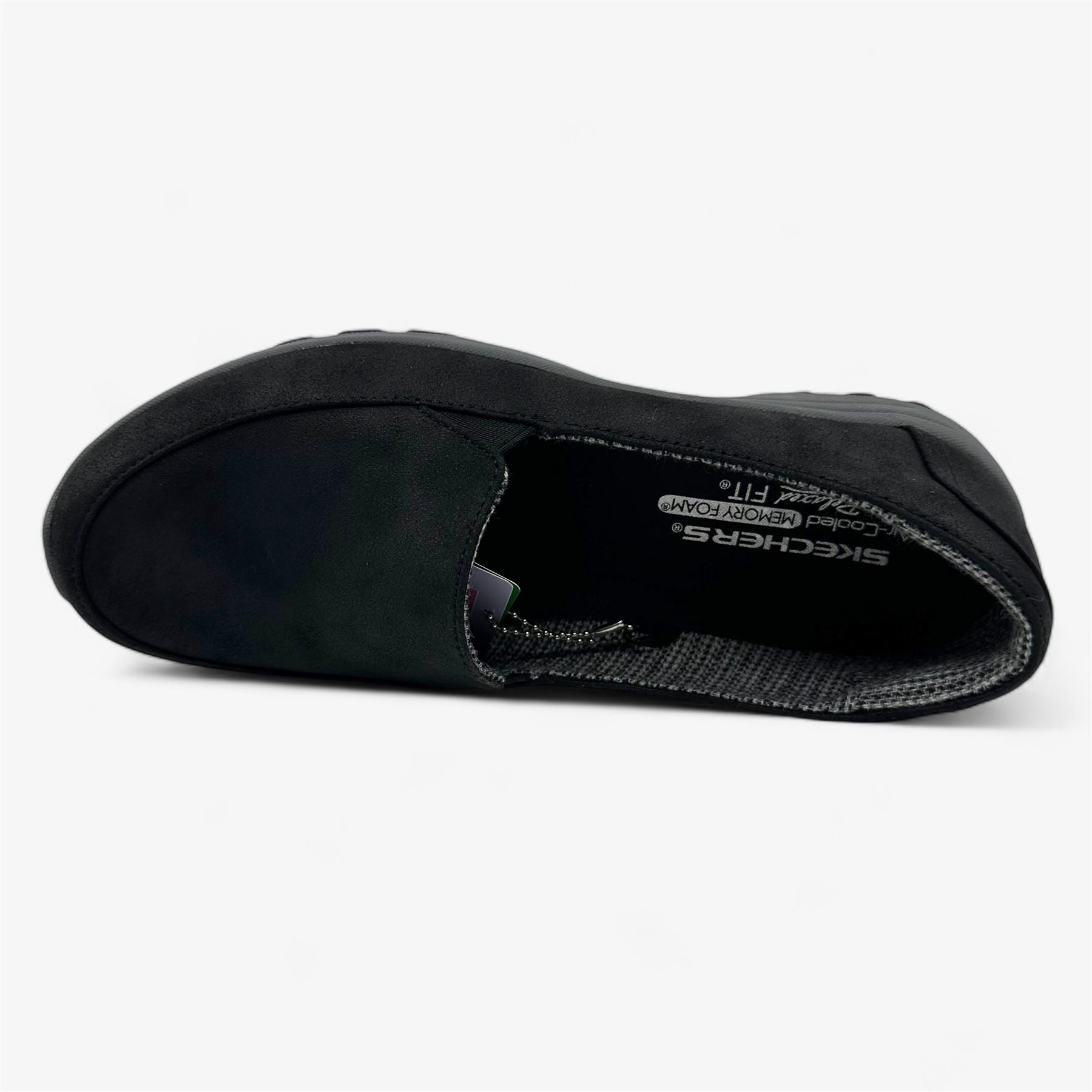 Skechers Raggae Fest 2.0 Black Womens Casual Relaxed Fit Slip-On