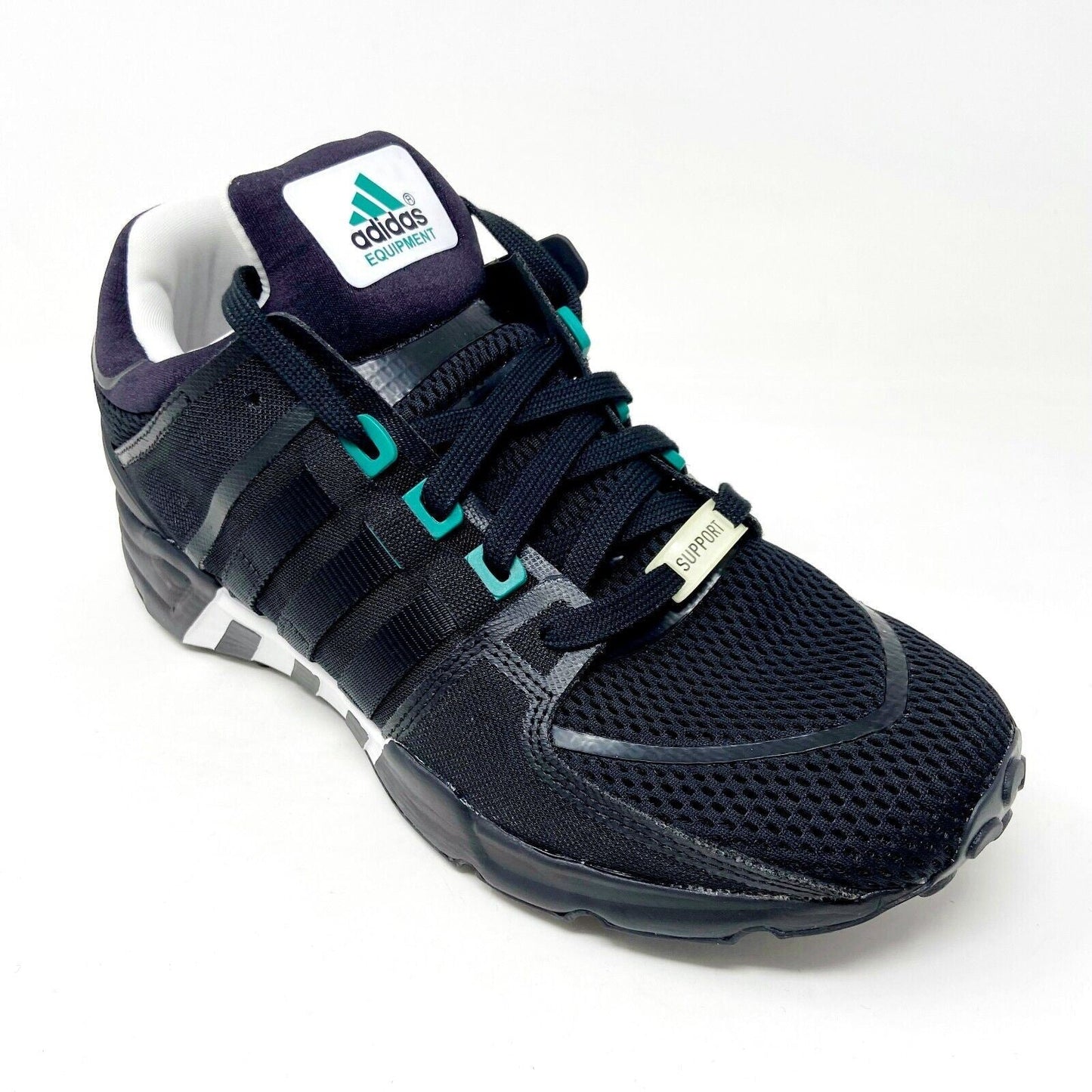 Adidas Equipment Running Support Black White Mens Running Sneakers S81484