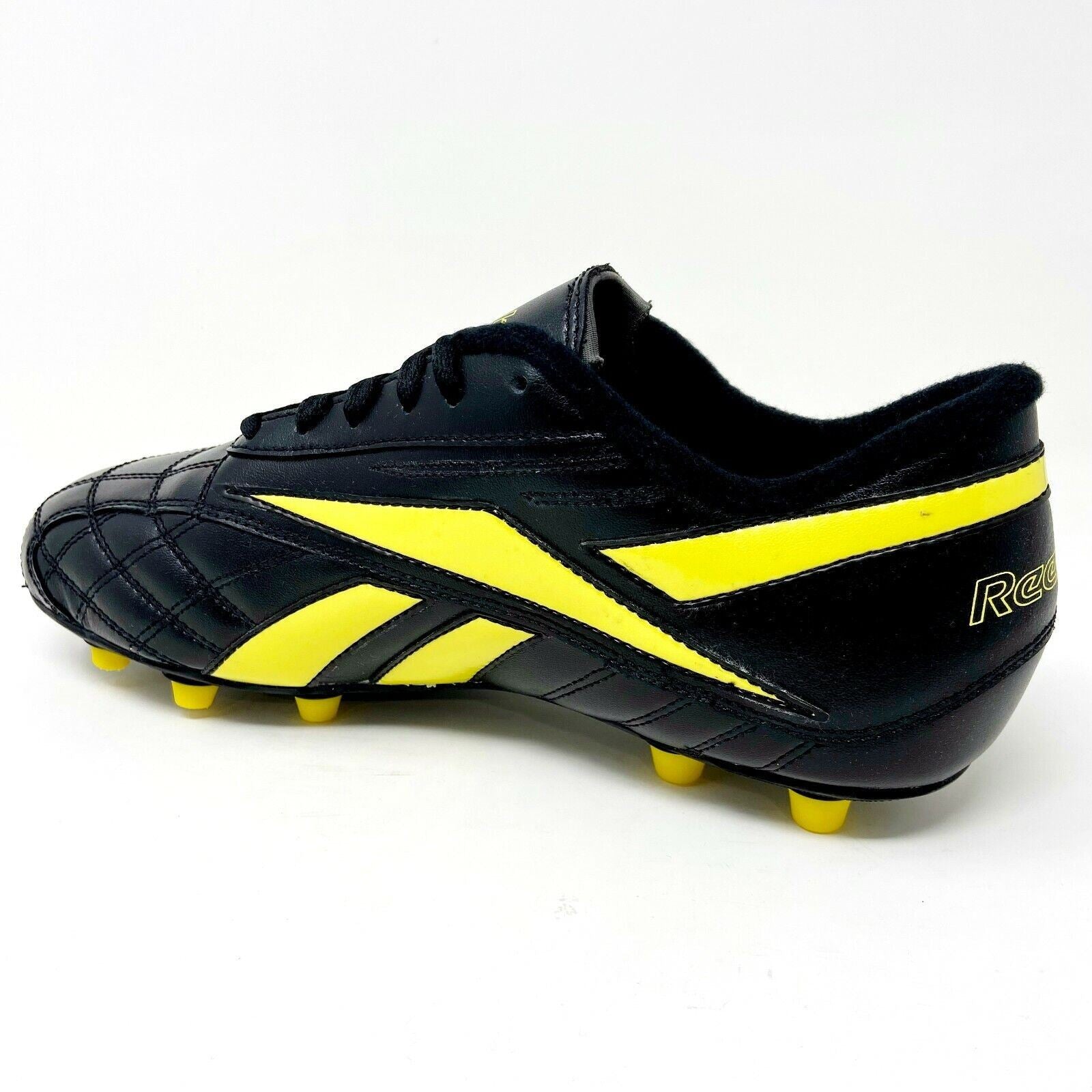 Reebok Campio SQ MS LT Black Blazing Yellow Mens Leather Soccer Cleats 19 166909