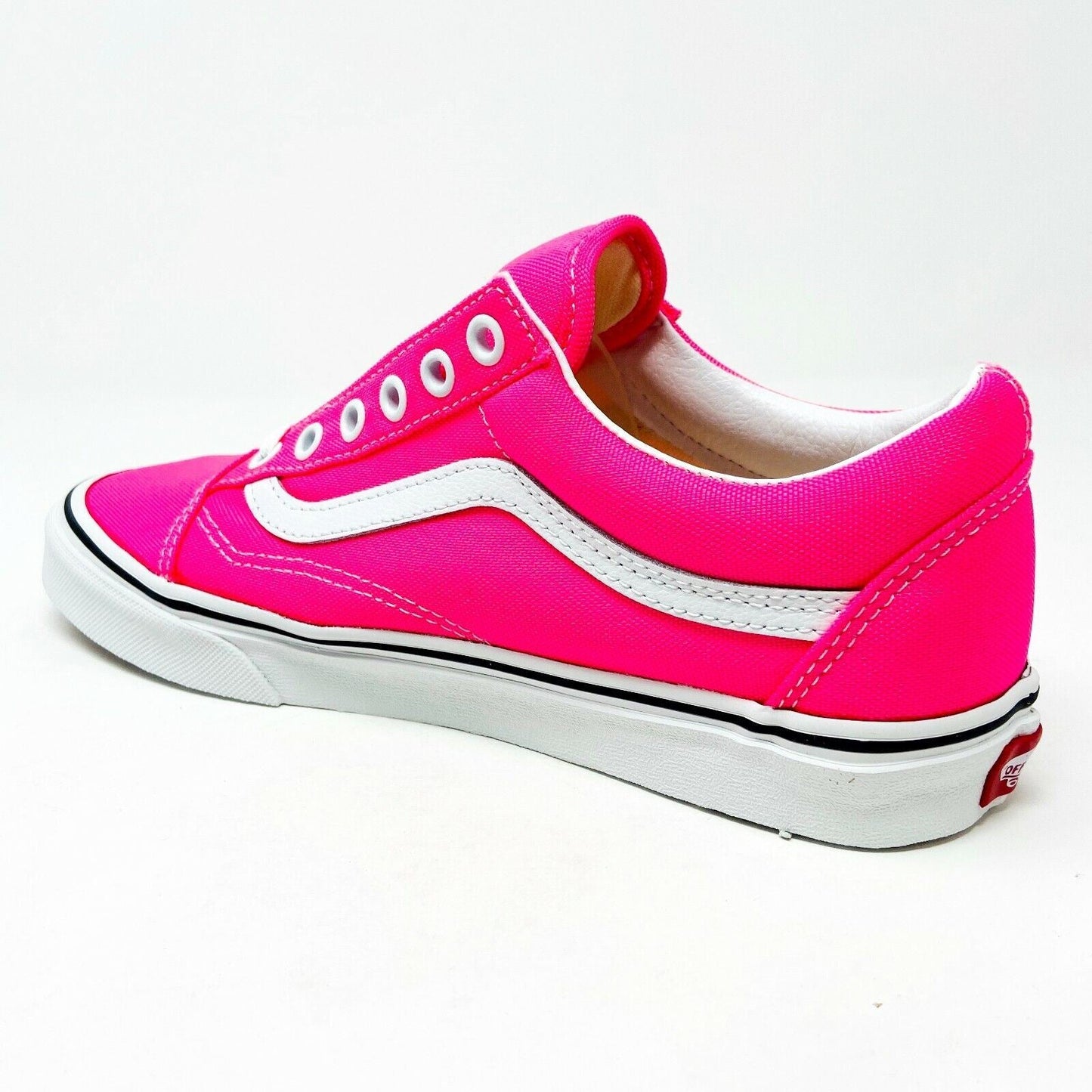 Vans Old Skool (Neon) Knockout Pink True White Womens Size 5.5 Sneakers
