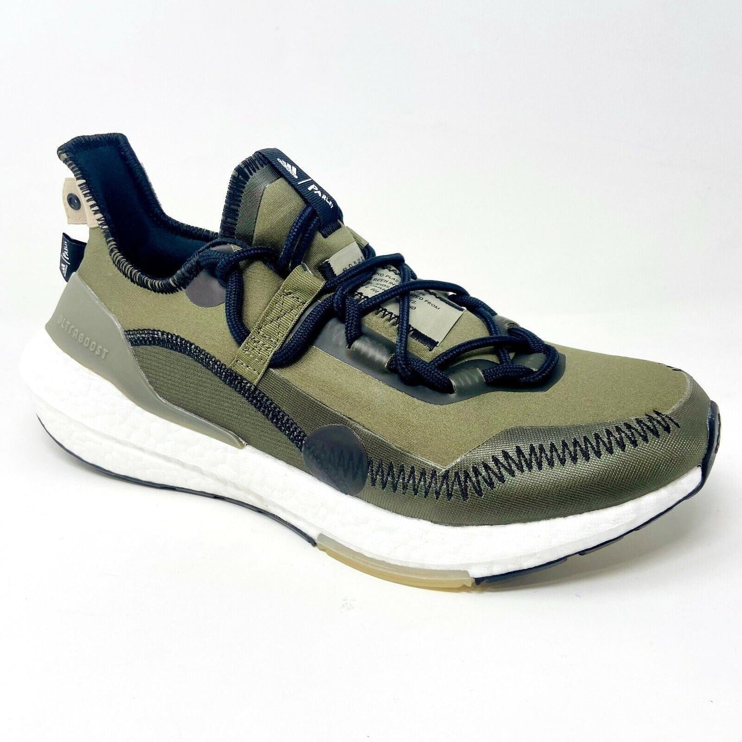 Adidas UltraBoost 21 x Parley Focus Olive Mens Size 8.5 Running Sneakers G55649