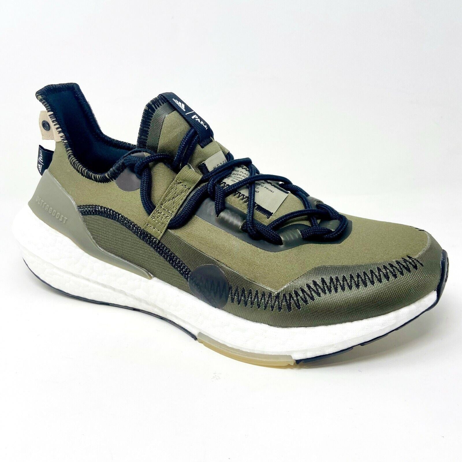 Adidas UltraBoost 21 x Parley Focus Olive Mens Size 8.5 Running Sneakers G55649