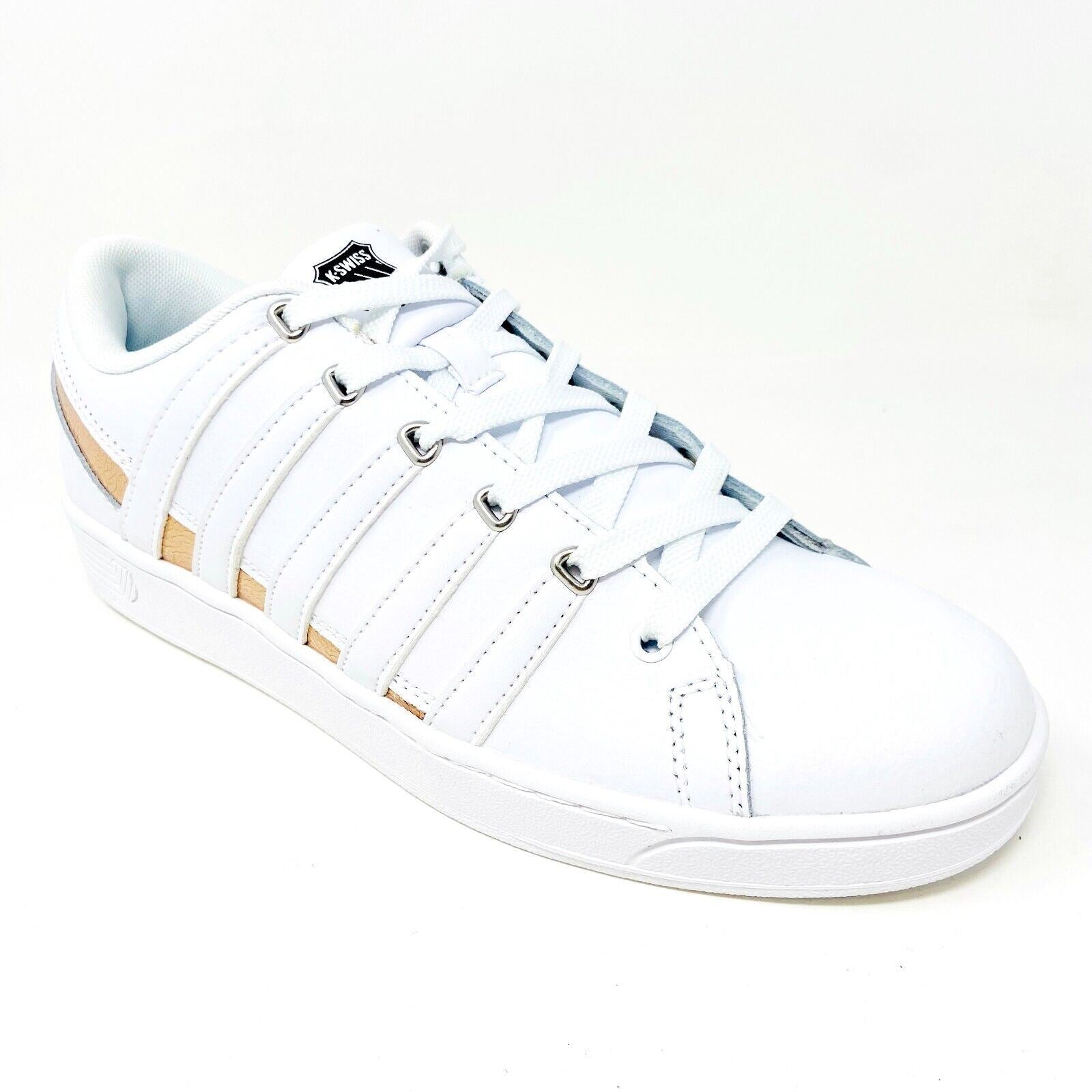 K-Swiss Ramli Court White Cracked Metallic Womens Casual Sneakers 96999 120